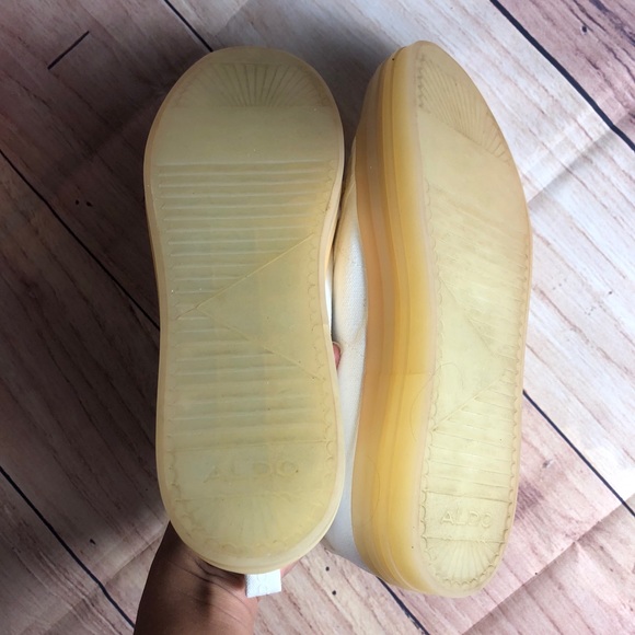 ALDO White Platform Sneakers Size 7 - Picture 4 of 8